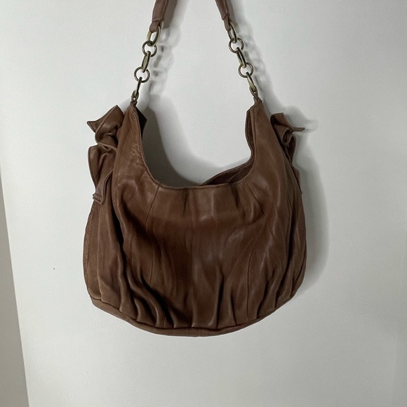 Adrienne Vittadini shoulder purse brown soft leather - Picture 8 of 11
